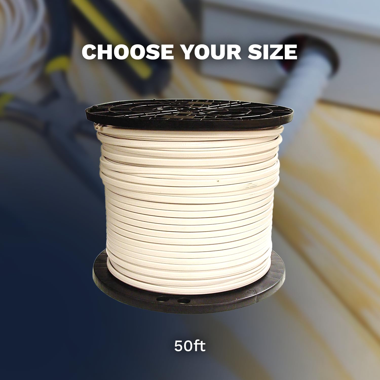 Solid Indoor Wire 14/2 W/G NMB Cable 25ft-50ft-250ft Coil - Copper Building Wire Cable SW 28827423