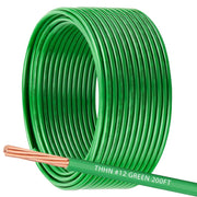 6 AWG THHN Wire 6 Gauge Stranded Copper Wire Rated up to 600V THWN-2 Building Wire 19-Stranded Nylon Jacket for Residential, CNC, Ground, Industrial (100FT Green)