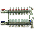 2 - 12 Loop Radiant PEX Plumbing Manifold - 1" 304 Stainless Steel Radiant Floor Heating Manifold