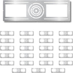 New Construction Mounting Plate with Symmetric Round Hole 3/4/6 inch for LED Recessed Light, Flat Steel Rough-in Bracket Fixture for LED Light, Can Light, Junction Box