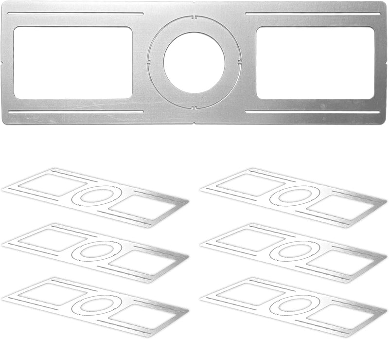 New Construction Mounting Plate with Symmetric Round Hole 3/4/6 inch for LED Recessed Light, Flat Steel Rough-in Bracket Fixture for LED Light, Can Light, Junction Box