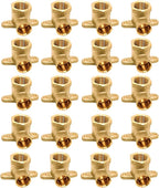 1/2" C x 1/2" - FIP Drop Ear Elbow - Heavy Duty Stress Corrosion Cracking Resistant Brass Elbow Fitting for Plumbing Fitting