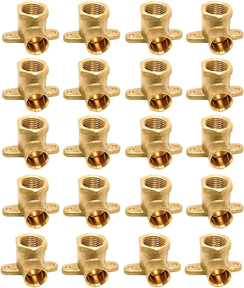 1/2" C x 1/2" - FIP Drop Ear Elbow - Heavy Duty Stress Corrosion Cracking Resistant Brass Elbow Fitting for Plumbing Fitting
