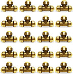 1/2" - 3/4" - Push Fit Plumbing Tee - Push to Connect Brass Plumbing Fittings - Fitting to Connect PEX, Copper, CPVC
