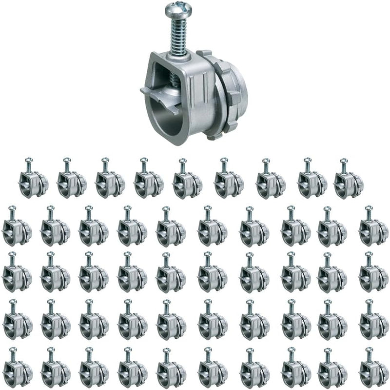 3/8" Flexible Metal Conduit (FMC) Saddle Connectors Flex Saddle Box Connector, for AC MC NM 3/8" Lock Saddle Connector Conduit Fitting