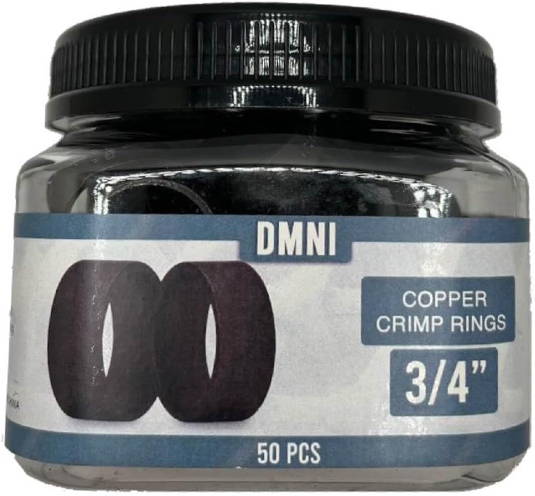Pex Crimp Rings 3/4" Pipe Fitting For Pex Pipe Tube System - Black Oxidized Surface Treatments - 50 PCS