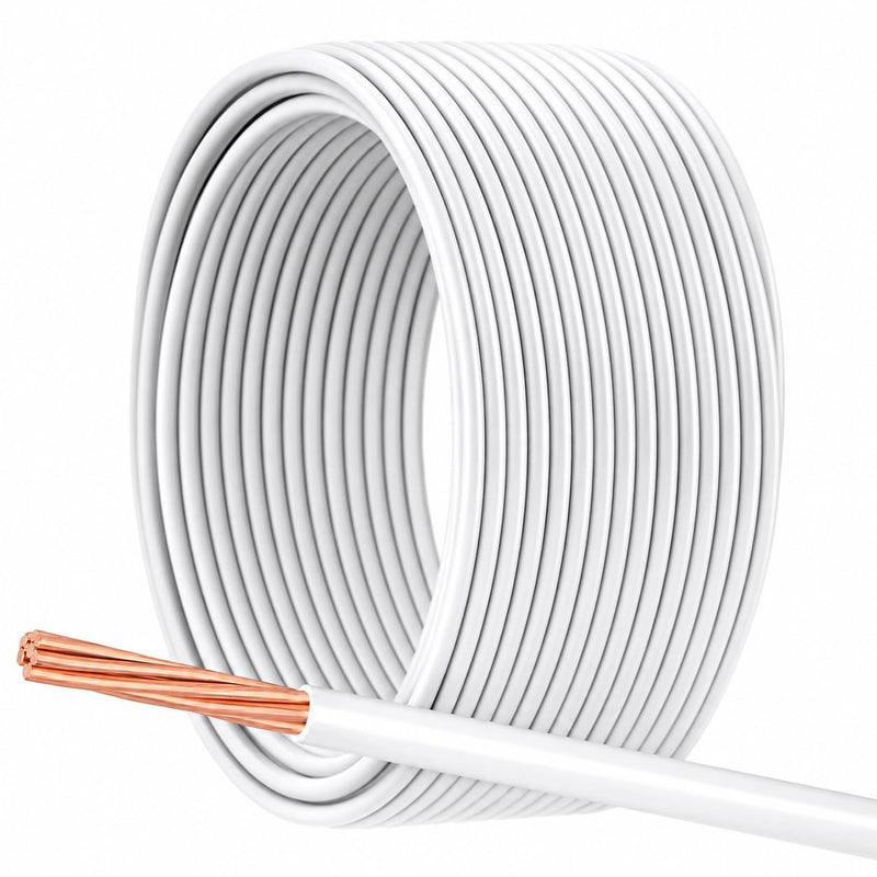 6 AWG THHN Wire 6 Gauge Stranded Copper Wire Rated up to 600V THWN-2 Building Wire 19-Stranded Nylon Jacket for Residential, CNC, Ground, Industrial (100FT Green)
