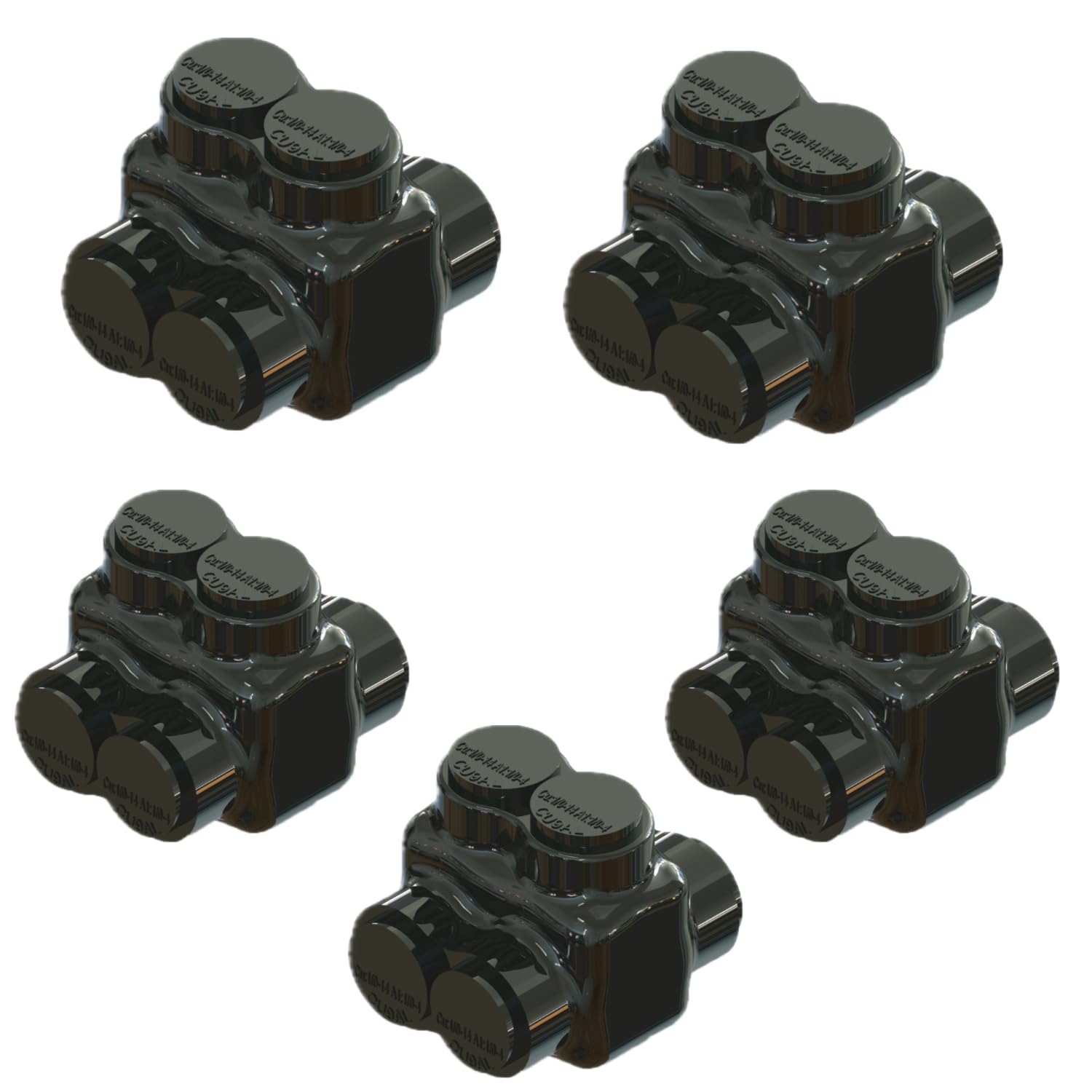 Insulated Splice Connector 2 Ports Wire Connectors 3/0-6AWG Wide Polaris Connector 7/32" Aluminum and Copper Insulated Wire Split Bolt Connector Pre-Filled with Oxide Inhibiting Compound