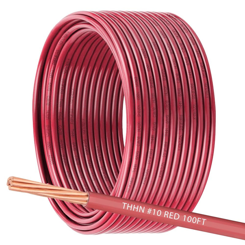 6 AWG THHN Wire 6 Gauge Stranded Copper Wire Rated up to 600V THWN-2 Building Wire 19-Stranded Nylon Jacket for Residential, CNC, Ground, Industrial (100FT Green)