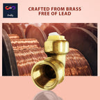 1/2" x 1/2" - 3/4" x 3/4 Push-fit Female Elbow - FNPT Female Threaded Elbow Fittings - Push to Connect Pex CPVC