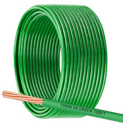 6 AWG THHN Wire 6 Gauge Stranded Copper Wire Rated up to 600V THWN-2 Building Wire 19-Stranded Nylon Jacket for Residential, CNC, Ground, Industrial (100FT Green)
