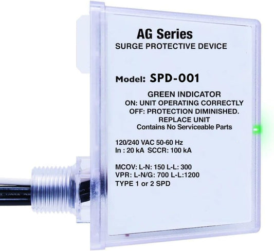 120/240 VAC Universal HVAC Surge Protective Device SPD-001, TPMOV Technology, Watertight Enclosure Lightning Protection, Comprehensive Surge Protection
