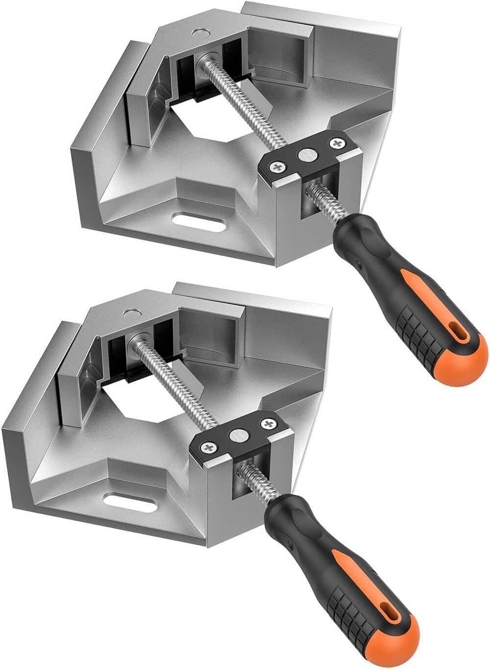 Single Handle 90 Degree Right Angle Clamp - Adjustable Aluminium Alloy Quick Grip Corner Clip Clamp Tool for Woodworking, Welding, Photo Frame and Other Projects