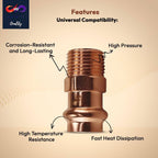 1/2" - 3/4" ProPress Fittings  Male Adapter - Pressure Copper Fitting P x Male NPT - Connection for Residential, Commercial - Durable, Reliable