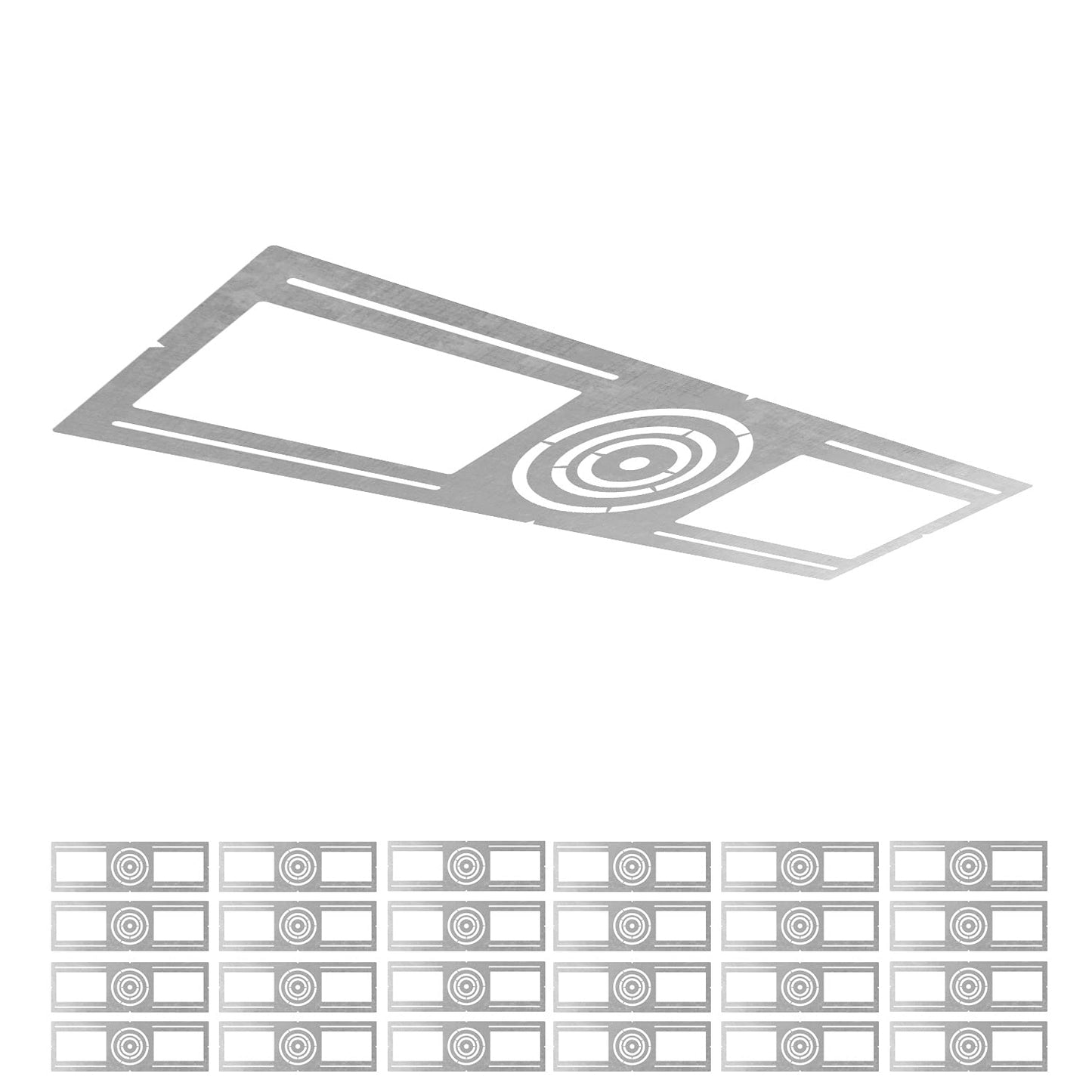New Construction Mounting Plate with Symmetric Round Hole 3/4/6 inch for LED Recessed Light, Flat Steel Rough-in Bracket Fixture for LED Light, Can Light, Junction Box