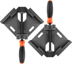 Single Handle 90 Degree Right Angle Clamp - Adjustable Aluminium Alloy Quick Grip Corner Clip Clamp Tool for Woodworking, Welding, Photo Frame and Other Projects