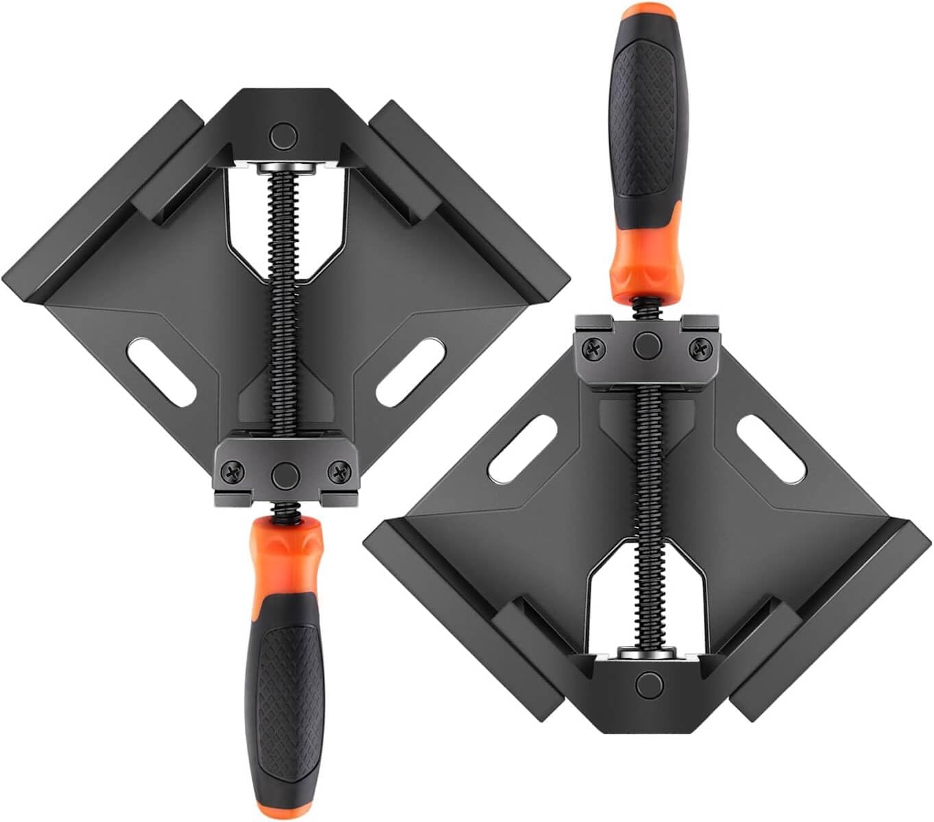 Single Handle 90 Degree Right Angle Clamp - Adjustable Aluminium Alloy Quick Grip Corner Clip Clamp Tool for Woodworking, Welding, Photo Frame and Other Projects