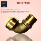 1/2" x 1/2" - 3/4" x 3/4" Push fit fittings - Male NPT Threaded Elbow - Push to Connect Pex Copper CPVC - No Lead Brass