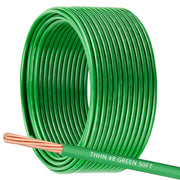 6 AWG THHN Wire 6 Gauge Stranded Copper Wire Rated up to 600V THWN-2 Building Wire 19-Stranded Nylon Jacket for Residential, CNC, Ground, Industrial (100FT Green)