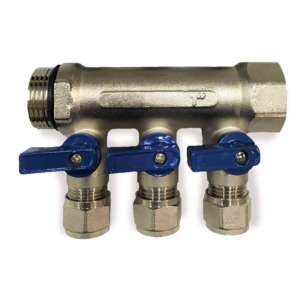 3/4" Plumbing PEX Manifolds w/ 1/2" Pex Ball Valves - Radiant Heat Manifold