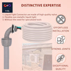 1/2" x 3/4" AC Whip Electrical Conduit Kit - 1/2" x 3/4" - Flexible Non-Metallic Liquid Tight - 10 Gauge Wires - Flexible Electrical Conduit - 90 Degree Connector