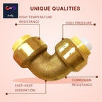 1/2" x 1/2" - 3/4" x  3/4" 90 Degree Elbow Push Fit - Plumbing Fittings - PEX Fitting - Push to Connect Brass Plumbing Fitting - For PEX Pipe Copper CPVC
