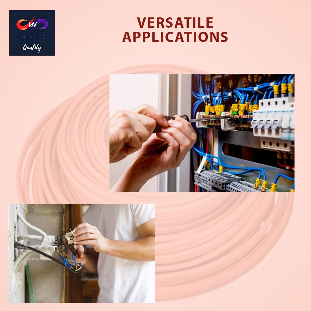 10/3 NM-B Sheathed Cable 15ft - 25ft - 50ft - 100ft Coil, Non-Metallic with Ground Residential Indoor Electrical Wire Type NM-B Orange