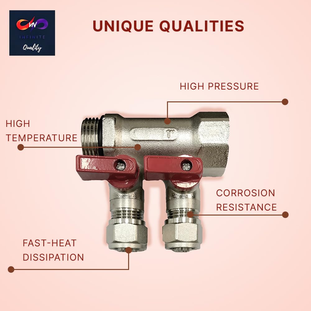 3/4" Plumbing PEX Manifolds w/ 1/2" Pex Ball Valves - Radiant Heat Manifold