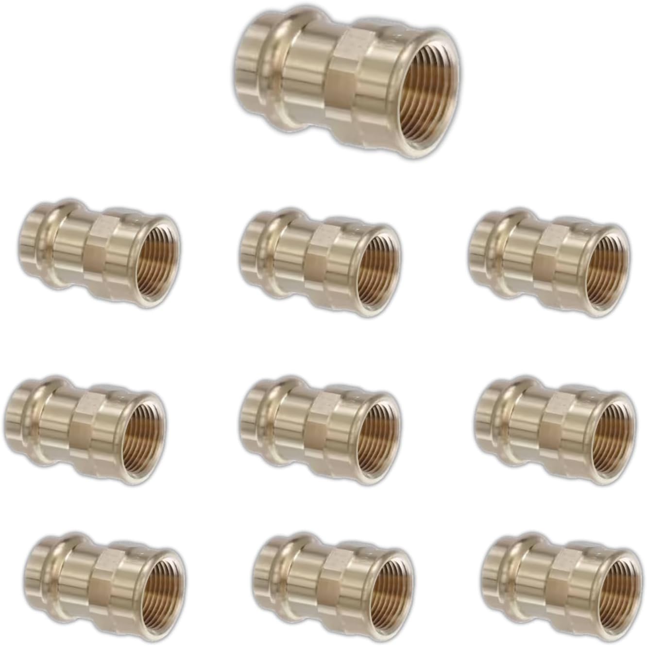 ProPress Brass Adapter 1/2" -  3/4" Press Fittings Adapter 1/2" - 3/4" Female NPT Brass Adapter