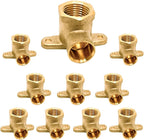 1/2" C x 1/2" - FIP Drop Ear Elbow - Heavy Duty Stress Corrosion Cracking Resistant Brass Elbow Fitting for Plumbing Fitting