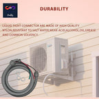 1/2" x 3/4" AC Whip Electrical Conduit Kit - 1/2" x 3/4" - Flexible Non-Metallic Liquid Tight - 10 Gauge Wires - Flexible Electrical Conduit - 90 Degree Connector