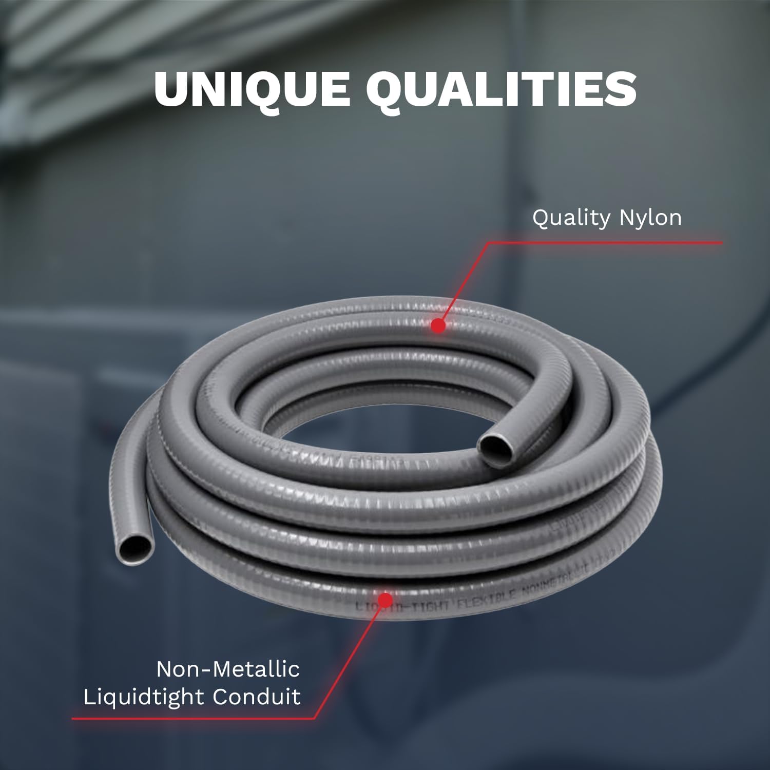 1/2" 100 Ft Liquid-Tight Conduit UL Certification - Flexible Non-Metallic Liquid Tight Electrical Flexible Conduit
