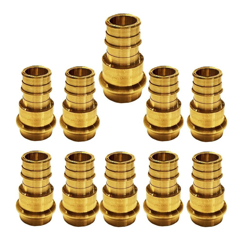 1/2" - 3/4" PEX Expansion Press Coupling Brass Adapter - for Copper and PEX Pipe Connection - Durable 1/2" - 3/4" Press X 1/2" - 3/4" Crimp Fittings for Seamless Installation
