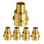 1/2" - 3/4" PEX Expansion Press Coupling Brass Adapter - for Copper and PEX Pipe Connection - Durable 1/2" - 3/4" Press X 1/2" - 3/4" Crimp Fittings for Seamless Installation