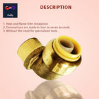 1/2" x 1/2" - 3/4" x 3/4 Push-fit Female Elbow - FNPT Female Threaded Elbow Fittings - Push to Connect Pex CPVC