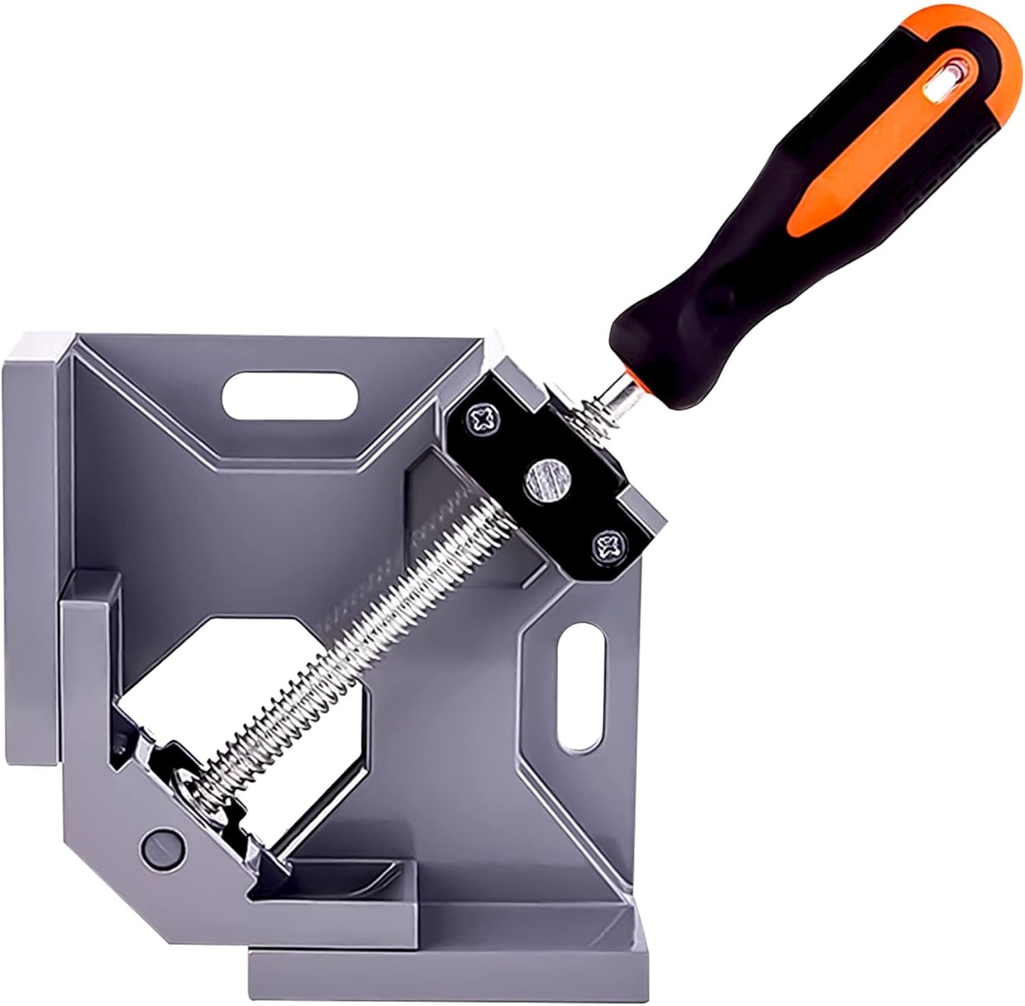 Single Handle 90 Degree Right Angle Clamp - Adjustable Aluminium Alloy Quick Grip Corner Clip Clamp Tool for Woodworking, Welding, Photo Frame and Other Projects