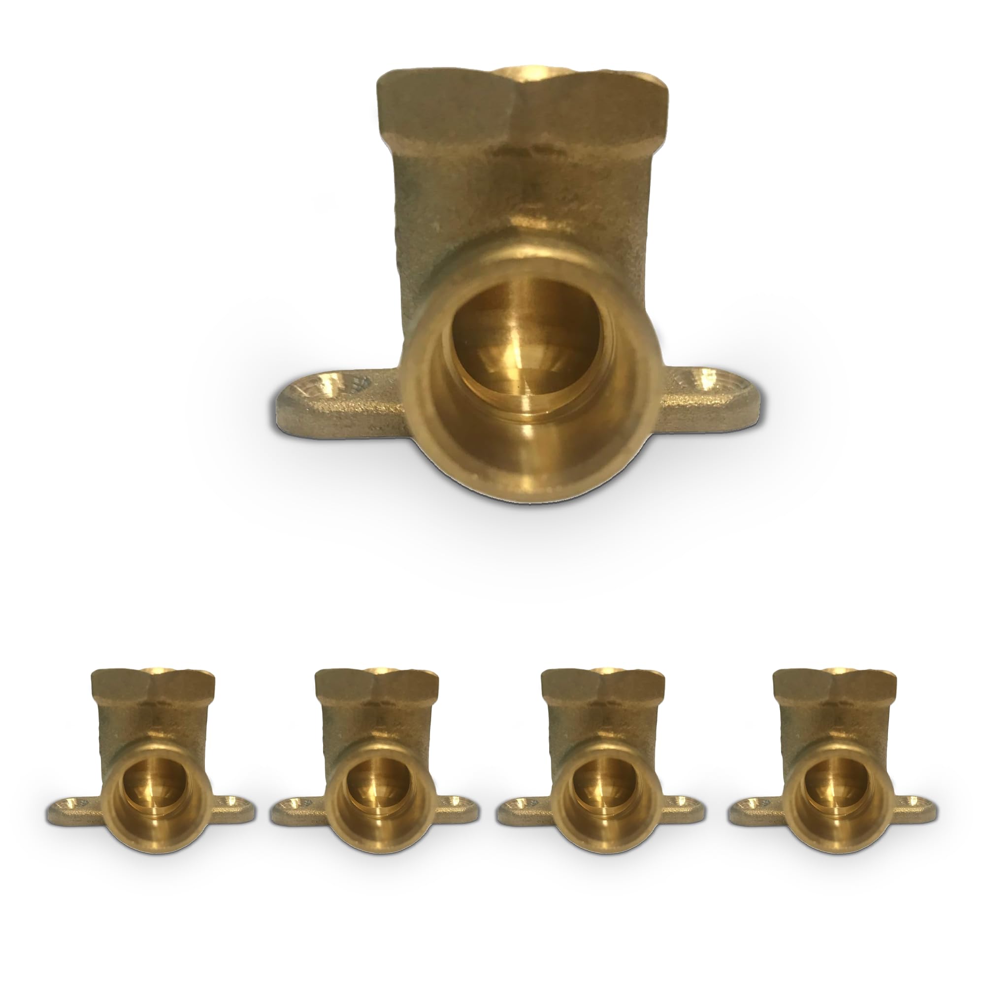 1/2" C x 1/2" - FIP Drop Ear Elbow - Heavy Duty Stress Corrosion Cracking Resistant Brass Elbow Fitting for Plumbing Fitting