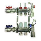 2 - 12 Loop Radiant PEX Plumbing Manifold - 1" 304 Stainless Steel Radiant Floor Heating Manifold