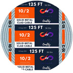 MC Cable 10/2 - Metal Clad - Aluminium Armor Solid Copper Conductor - Cable for Indoor