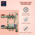 2 - 12 Loop Radiant PEX Plumbing Manifold - 1" 304 Stainless Steel Radiant Floor Heating Manifold