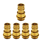 1/2" - 3/4" PEX Expansion Press Coupling Brass Adapter - for Copper and PEX Pipe Connection - Durable 1/2" - 3/4" Press X 1/2" - 3/4" Crimp Fittings for Seamless Installation