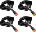 Single Handle 90 Degree Right Angle Clamp - Adjustable Aluminium Alloy Quick Grip Corner Clip Clamp Tool for Woodworking, Welding, Photo Frame and Other Projects