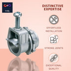 3/8" Flexible Metal Conduit (FMC) Saddle Connectors Flex Saddle Box Connector, for AC MC NM 3/8" Lock Saddle Connector Conduit Fitting