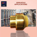 3/4" - 1/2" - Push Fit End Cap - Push Cap to Connect Plumbing Fitting Push Cap - Push to Connect Plumbing Fitting