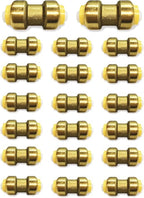 Fittings 1/2" - 3/4" Pushfit Straight Coupling - 1/2" x 1/2" - 3/4" x 3/4" - PEX Brass Push-fit Coupling - Push-to-Connect Plumbing Fittings for PEX Copper CPVC