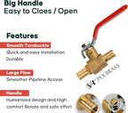 1/2" - 3/4" Pex Brass Ball Valve - Pex Fittings Pex Shut Off Valve - Pex Crimping Tool - Pex Fittings Inch - Water Hose Shut Off Valve - Pex Crimp Brass Ball Valve Hot Cold