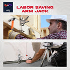Labor Saving Handle 12" Lever Tool Lifts 2pcs, Wall Tile Locator, Multifunctional Lift Height Adjuster, Door Panel, Lifting Cabinet Jack, Lifts 6.69" Holds 330 lbs (Heavy Duty Steel Tool Box)