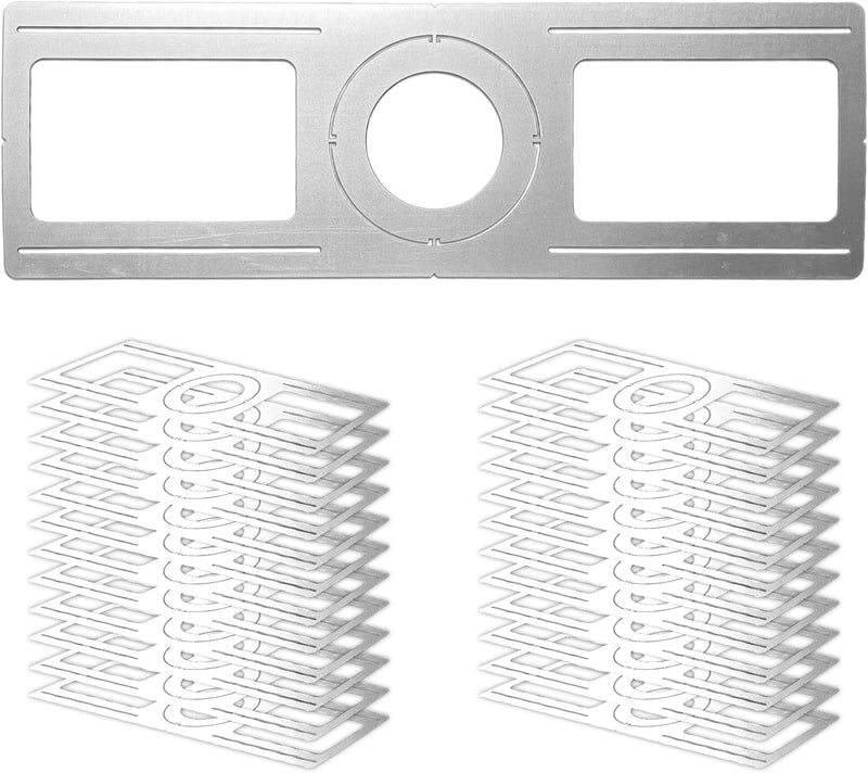 New Construction Mounting Plate with Symmetric Round Hole 3/4/6 inch for LED Recessed Light, Flat Steel Rough-in Bracket Fixture for LED Light, Can Light, Junction Box