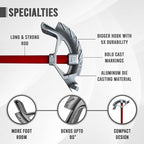 EMT Bender - Hand Bender with Head and Steel Handle - Aluminum Conduit Bender Full Assembly - Conduit Metal Pipe Bender with handle