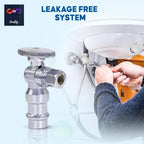 Press-fit valve - 1/2" abs x 3/8" OD - Water shutoff slide valve - Turn Press Angle Stop Valve - WC water shutoff valve - Water inlet valve for on and off